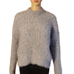 Candies Sweater Fluffy Gray Womens Size Medium